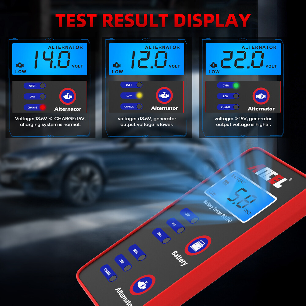 ANCEL BST60 12V Car Battery Tester Alternator Charging Charge Voltage Analyzer