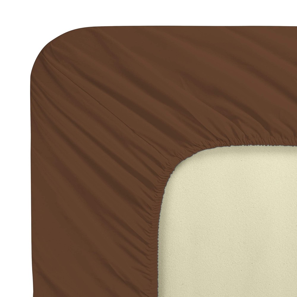Microfiber Fitted Crib Sheets Brown 2 Pack Super Soft Cozy 28x52 Inch