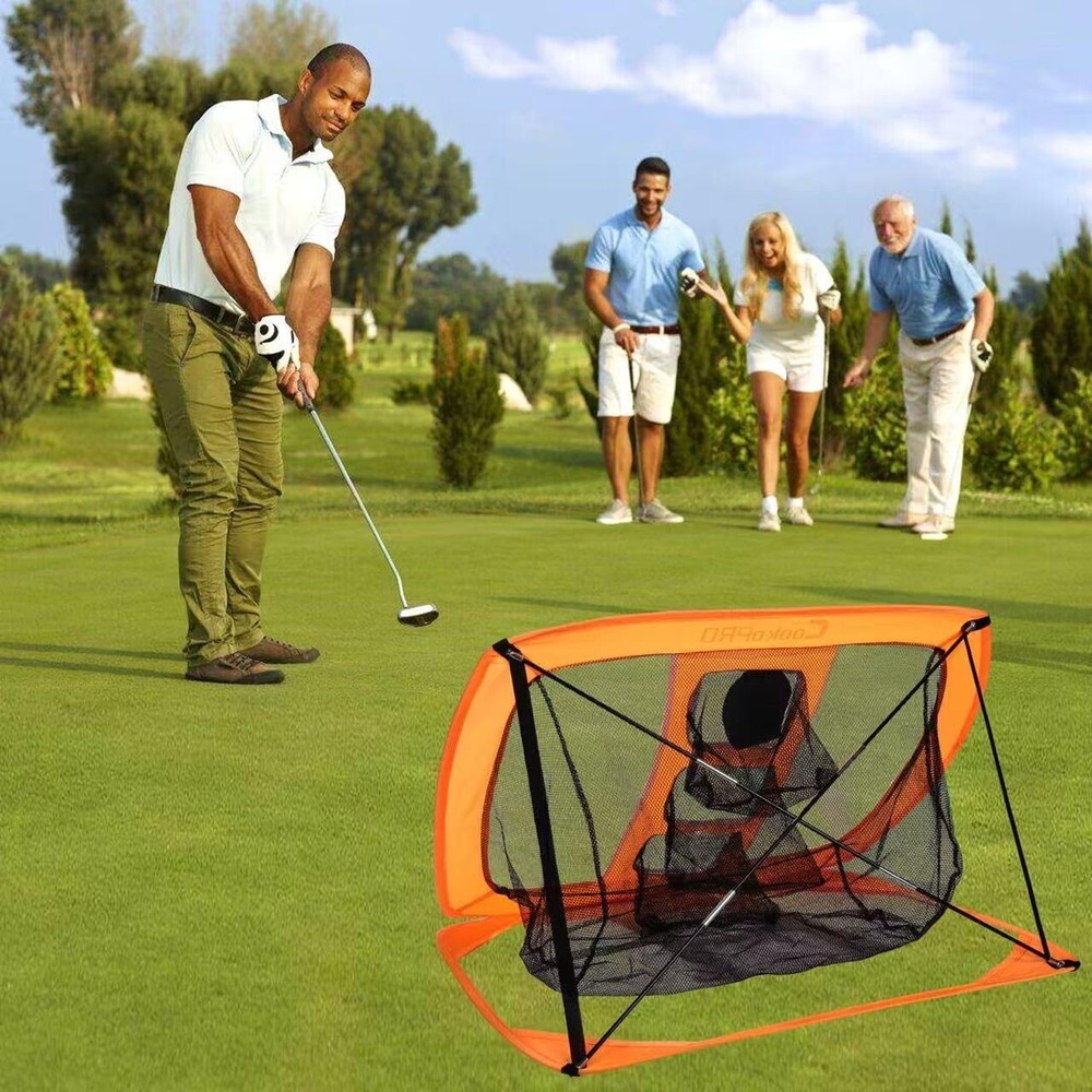 Golf Chipping Net Set,Pop Up Net with Durable Rubber Training Mat,10 Golf Tee...