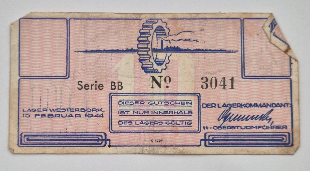 Concentration Camp  "Westerbork" Netherlands 1944  10 CENT  WITHOUT WATERMARK