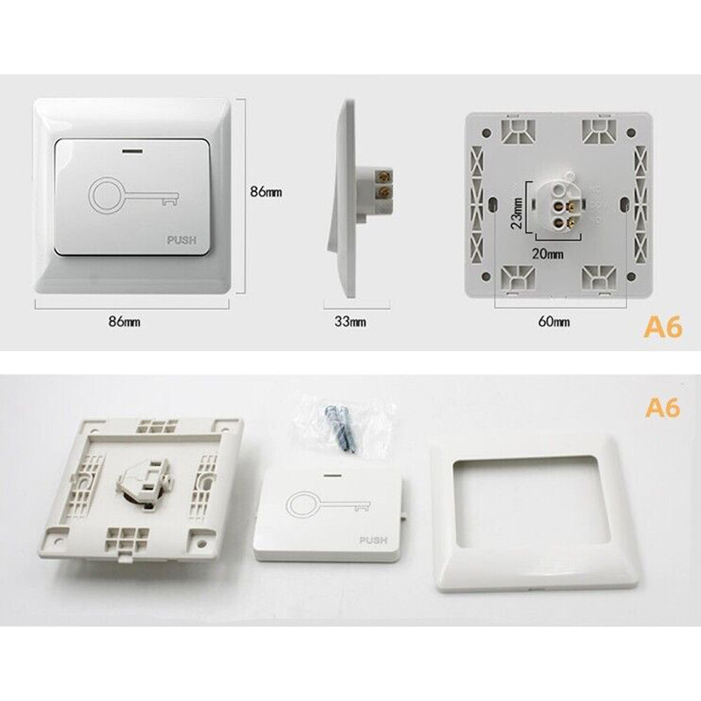 Plastic Access Control Switch/Exit Button/ 86 Type Self Resetting Door Opening