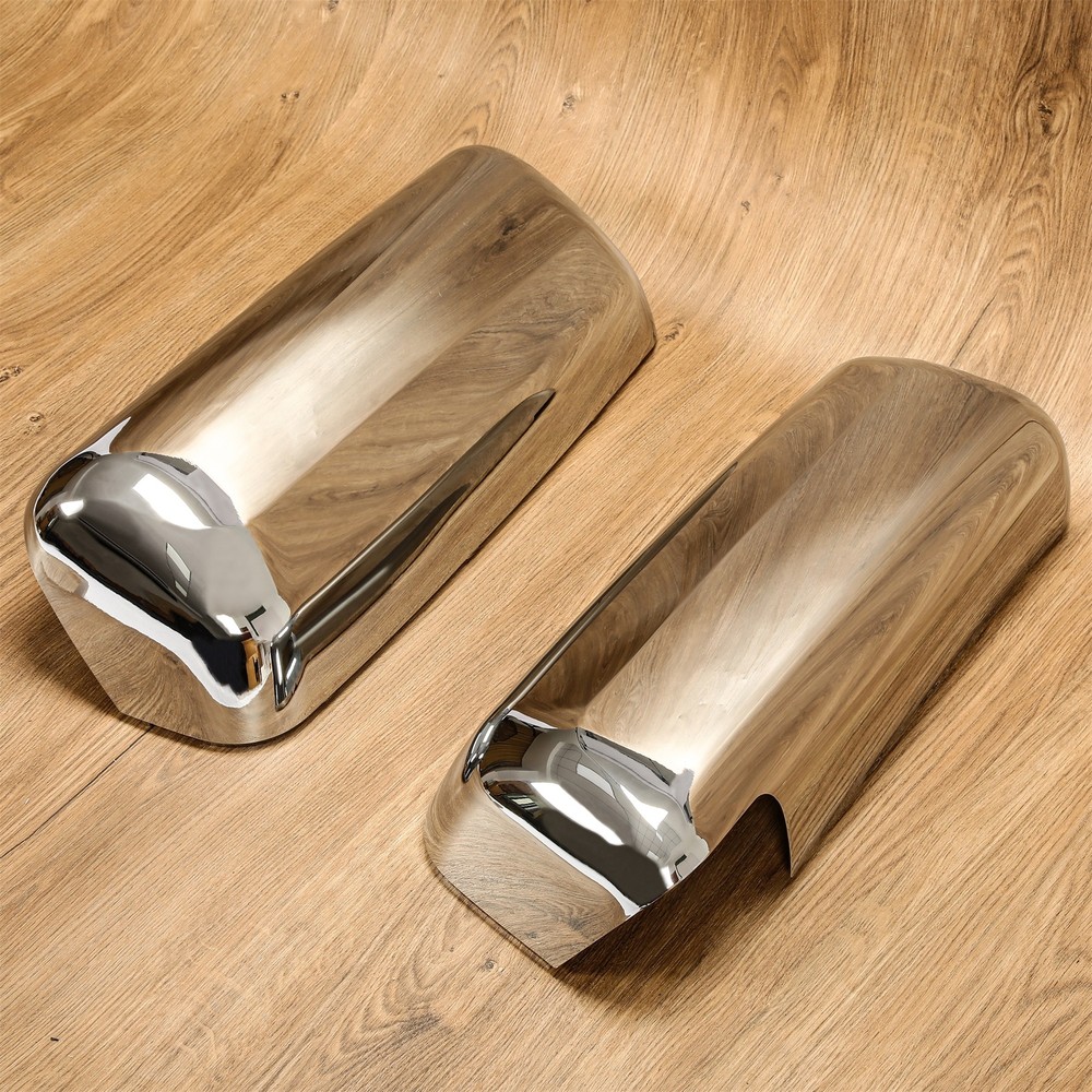 Left+Right Side Replacement Chrome Door Mirror Cover Caps For Peterbilt 579