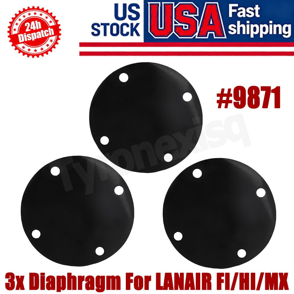 3x Waste oil Heater Parts Diaphragm For LANAIR Fuel Shutoff Diaphragm #9871 US