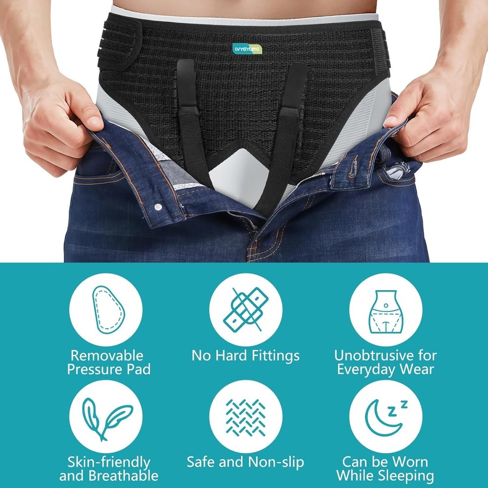 Hernia Belt for Men Inguinal，Adjustable Inguinal Support Belt