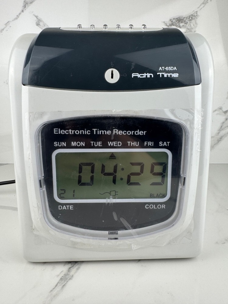 Actin Time AT-65DA Electronic Time Recorder Work Attendance Clocking In Machine
