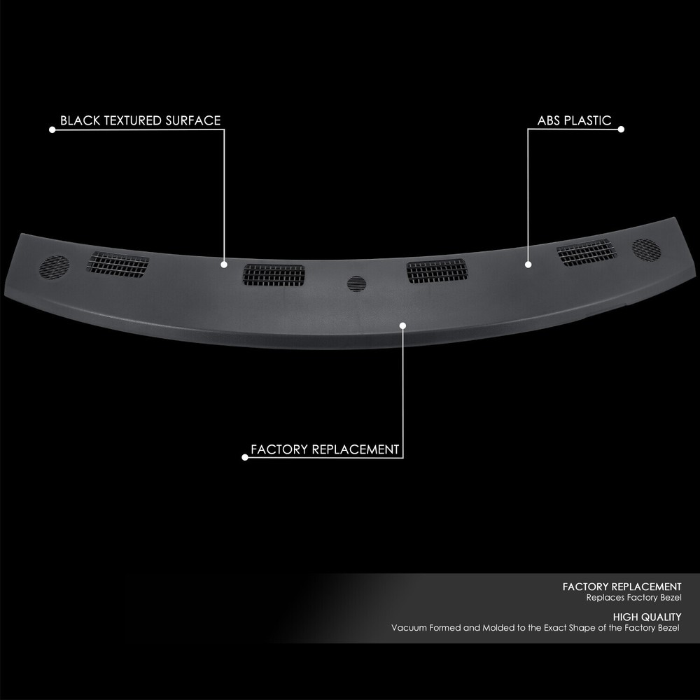 Upper Dash Dashboard Panel Trim for 02-05 Dodge Ram 1500 2500 3500 w/ AUX Input