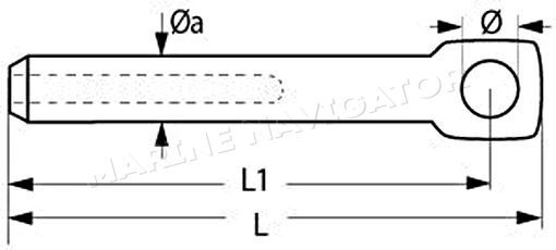 Railing terminal for 4mmD AISI316