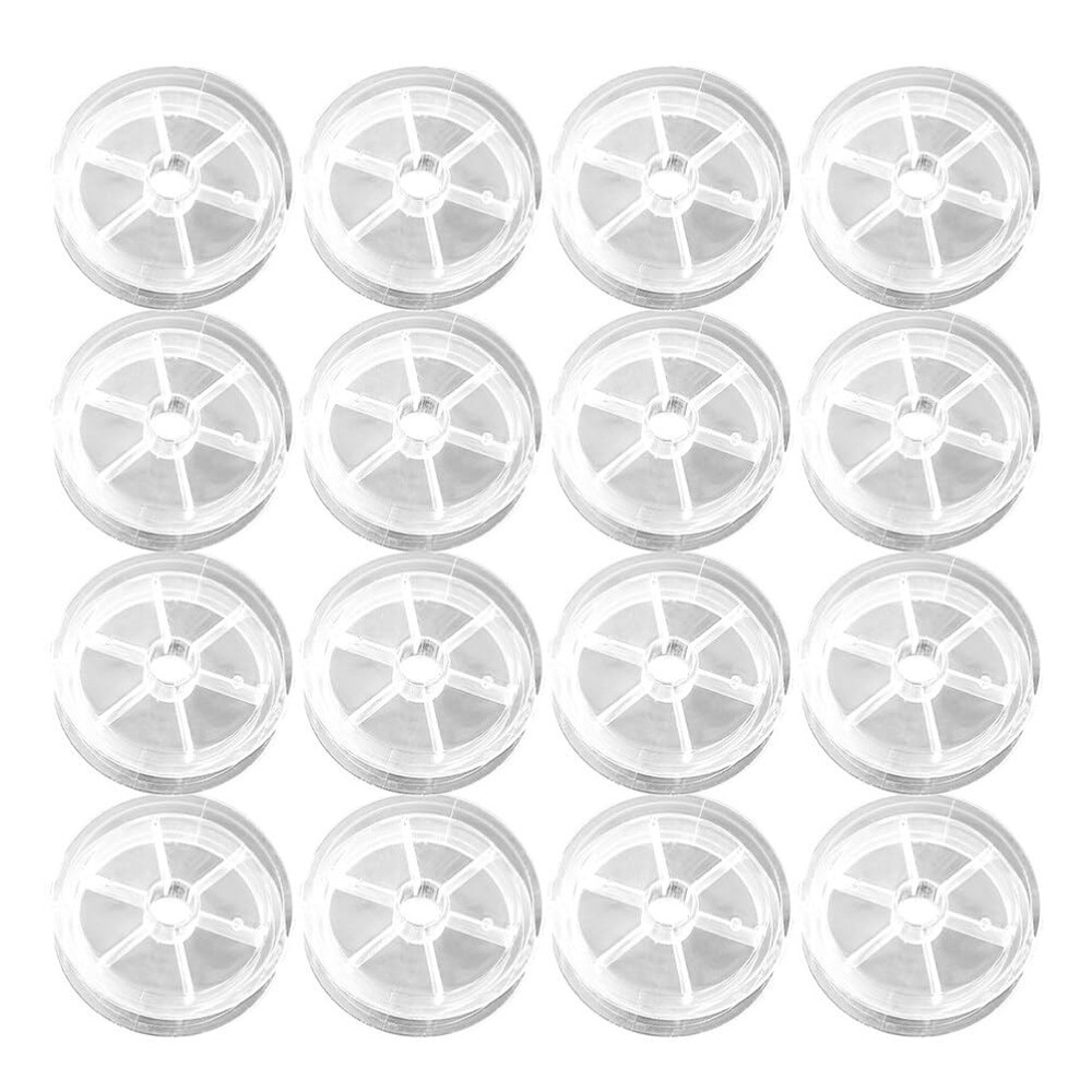 Plastic Empty Spools 20pcs Clear Small Ribbon Spools Thread String Bobbin Spo...