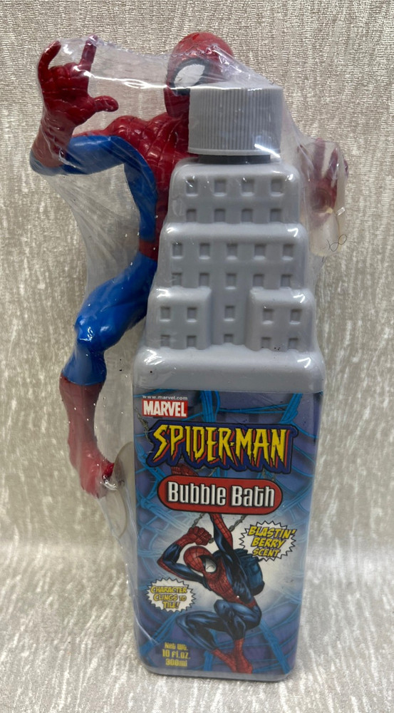 Spider-man Berry Scent Bubble Bath 10 oz Spidey on Building 2004