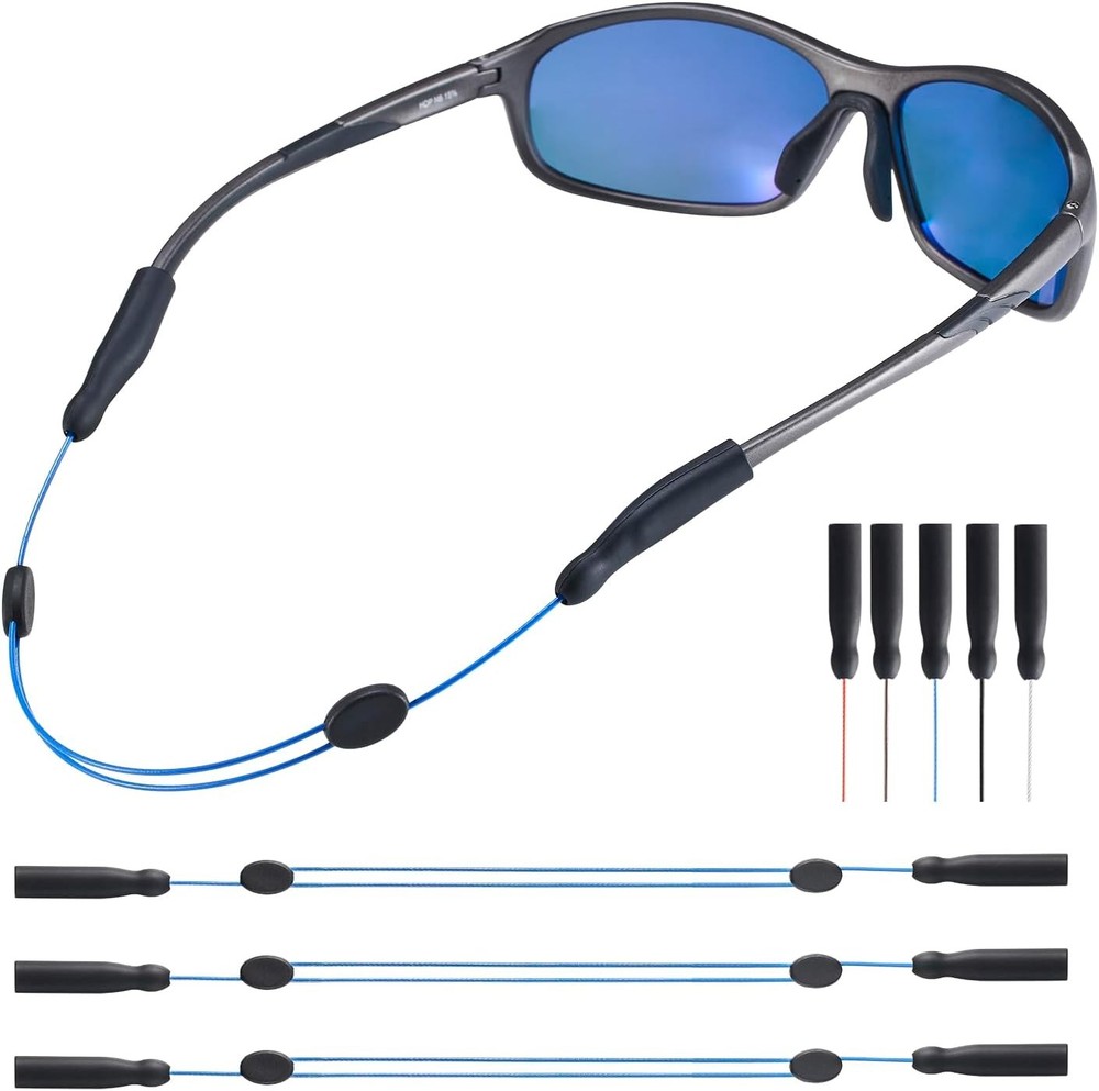 Gdnmpat Sunglasses Strap - Glasses Strap, No Tail Adjustable Eyeglasses Straps E
