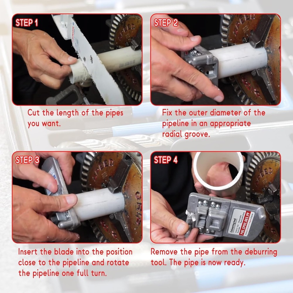 Deburring Tool for PVC Pipe, Plumbing Tools, Professional Plastic Pipe Deburring