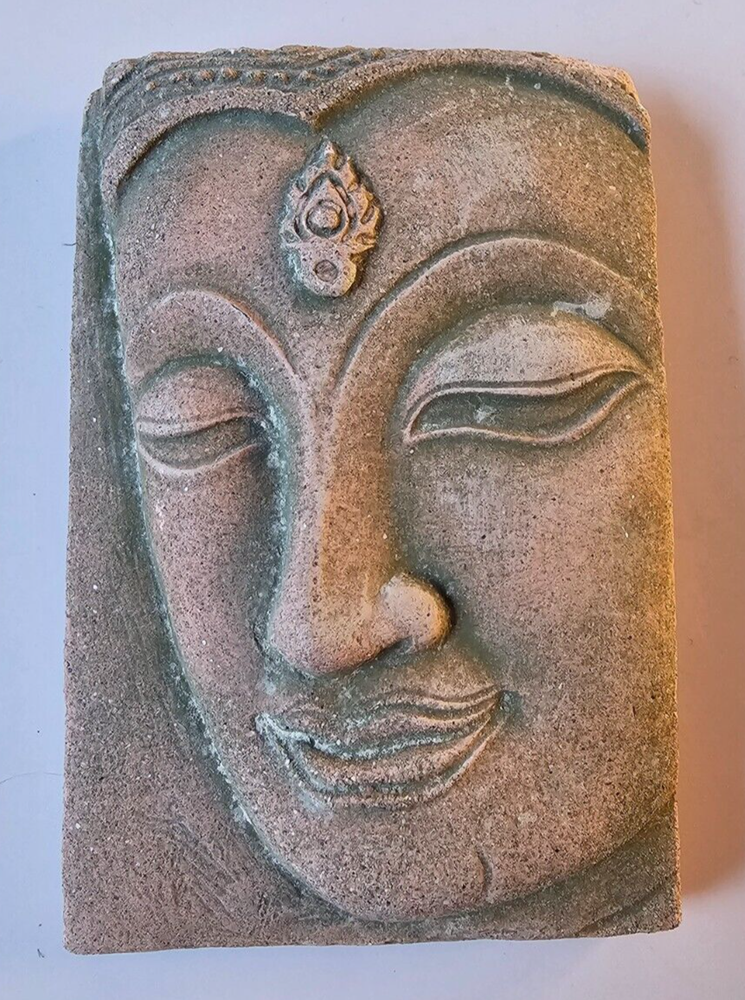 Buddha Ceramic/Clay Art Tile 4x2.75"