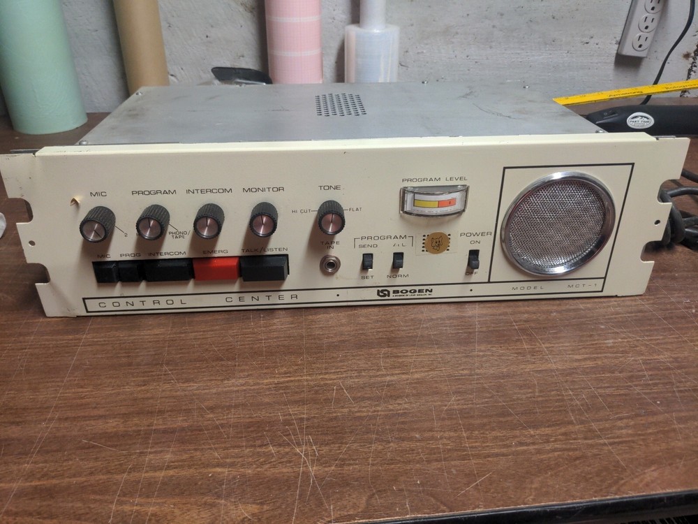Bogen MCT-1 Intercom Control Center - Powers On But Not Tested - Rack Mountable