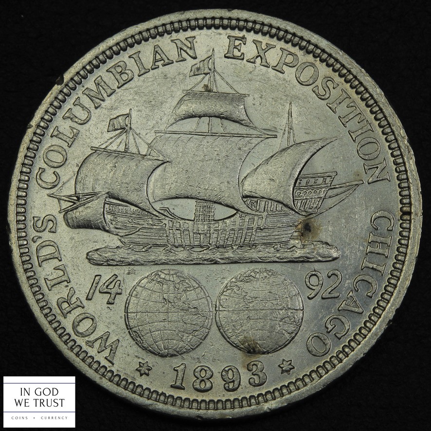 1893 Columbian Exposition Commemorative Silver Half Dollar 50C