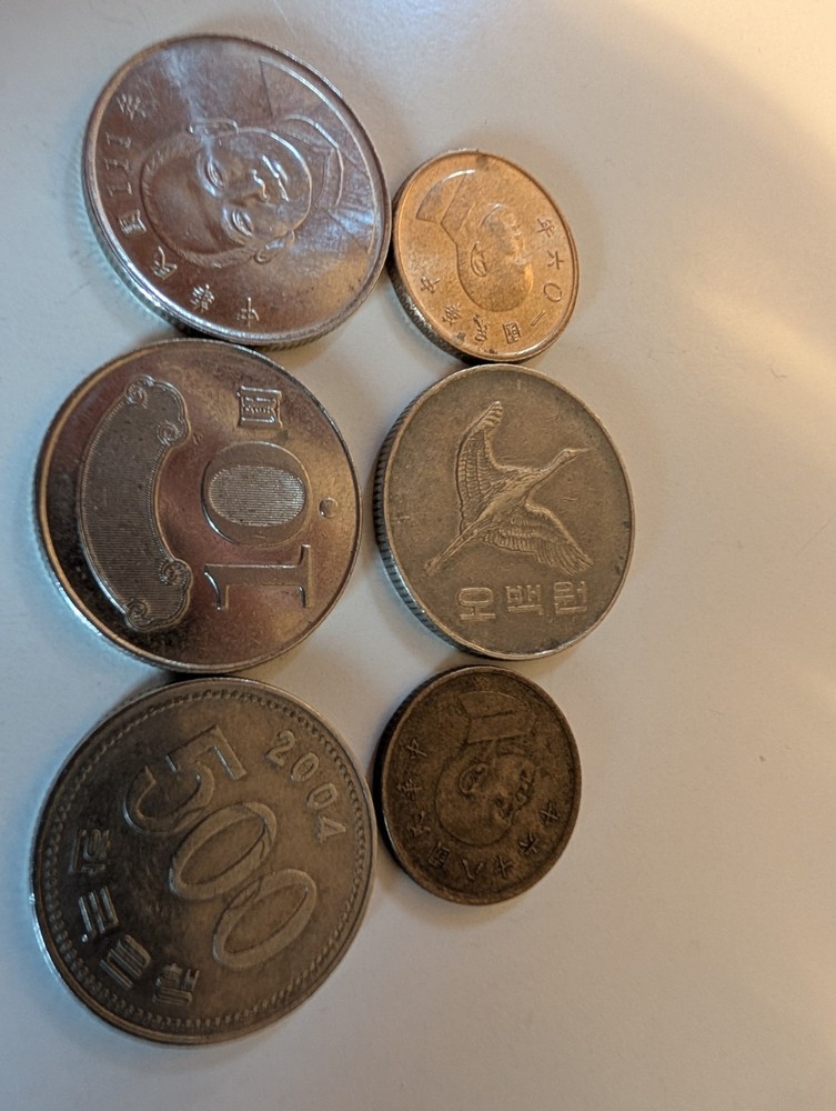 6 Foreign Coins Asian Very Nice Condition