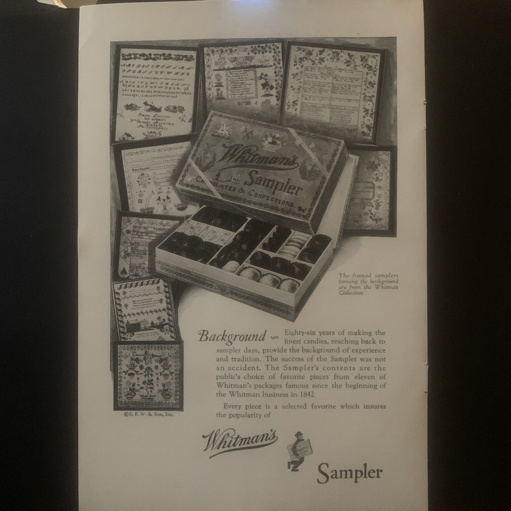 Vintage 1928 Whitman Sampler Background