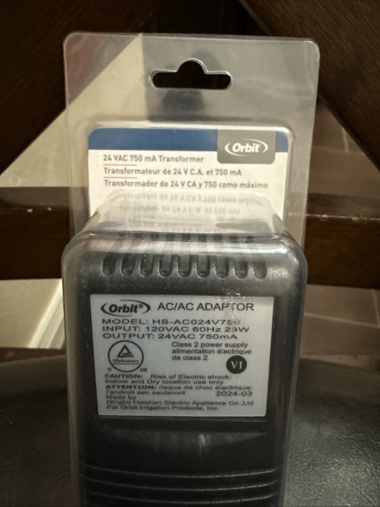 ORBIT 24V Sprinkler System Power Source Transformer HS-AC024V750
