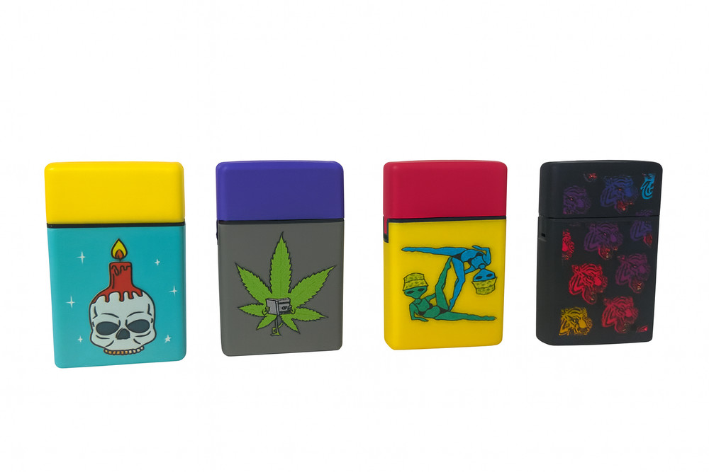 Torch Windproof Refillable Lighter – 2 CT| Mixed Colors & Designs