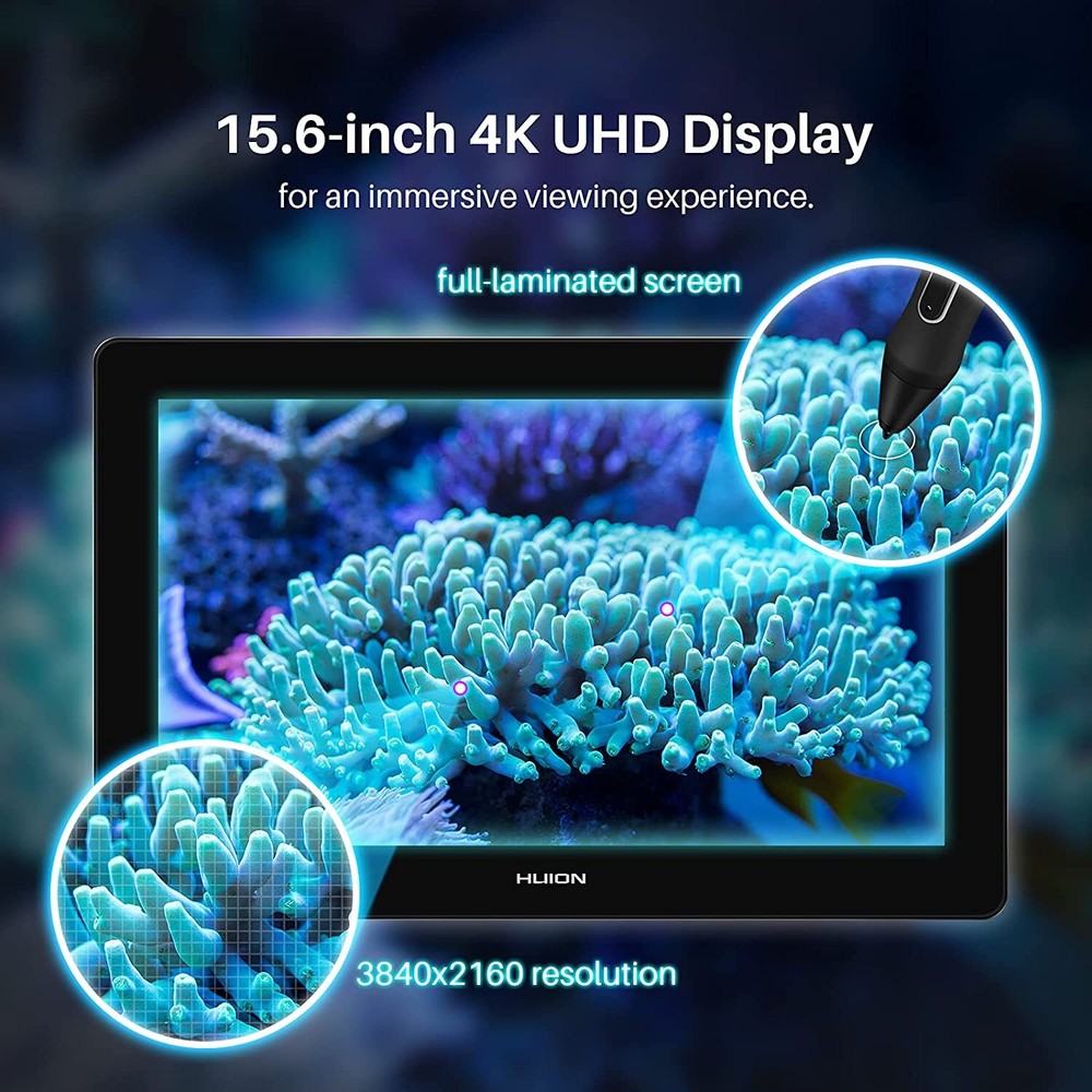 HUION KAMVAS PRO 16 Plus 4K UHD Graphics Drawing Tablet