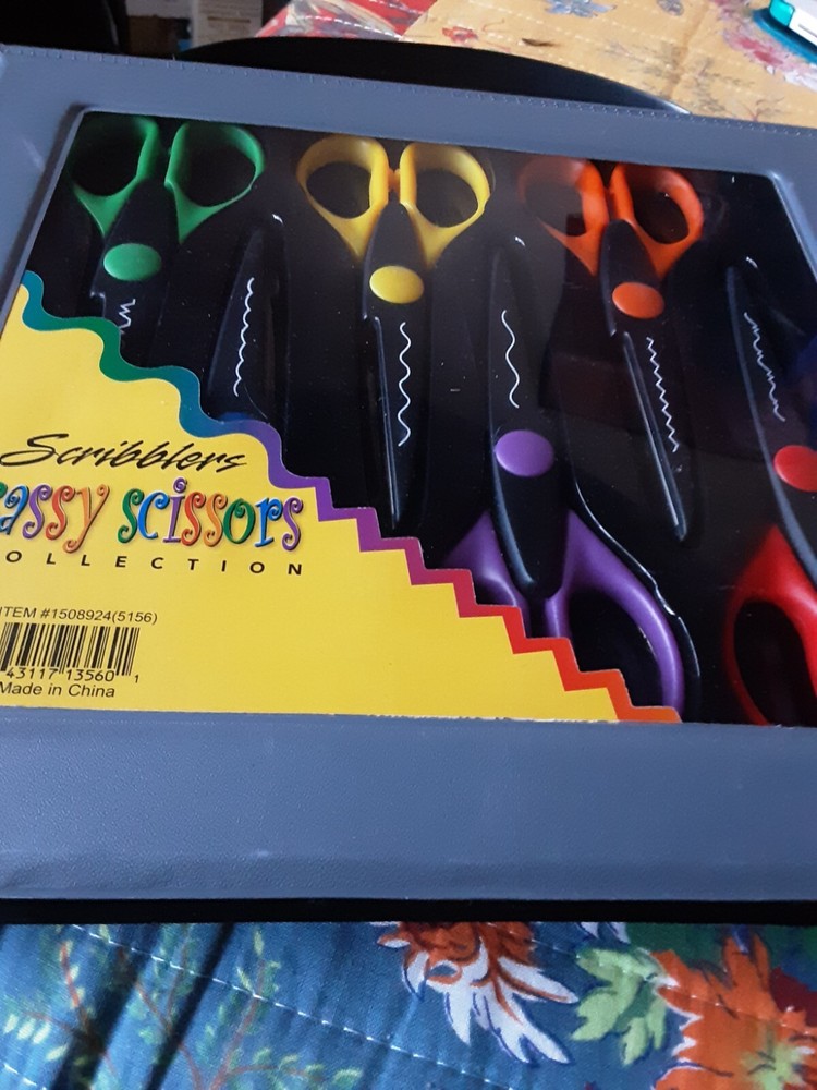 6 Scribblers Sissy Scissors Collection In Case Decorative Edge In Case
