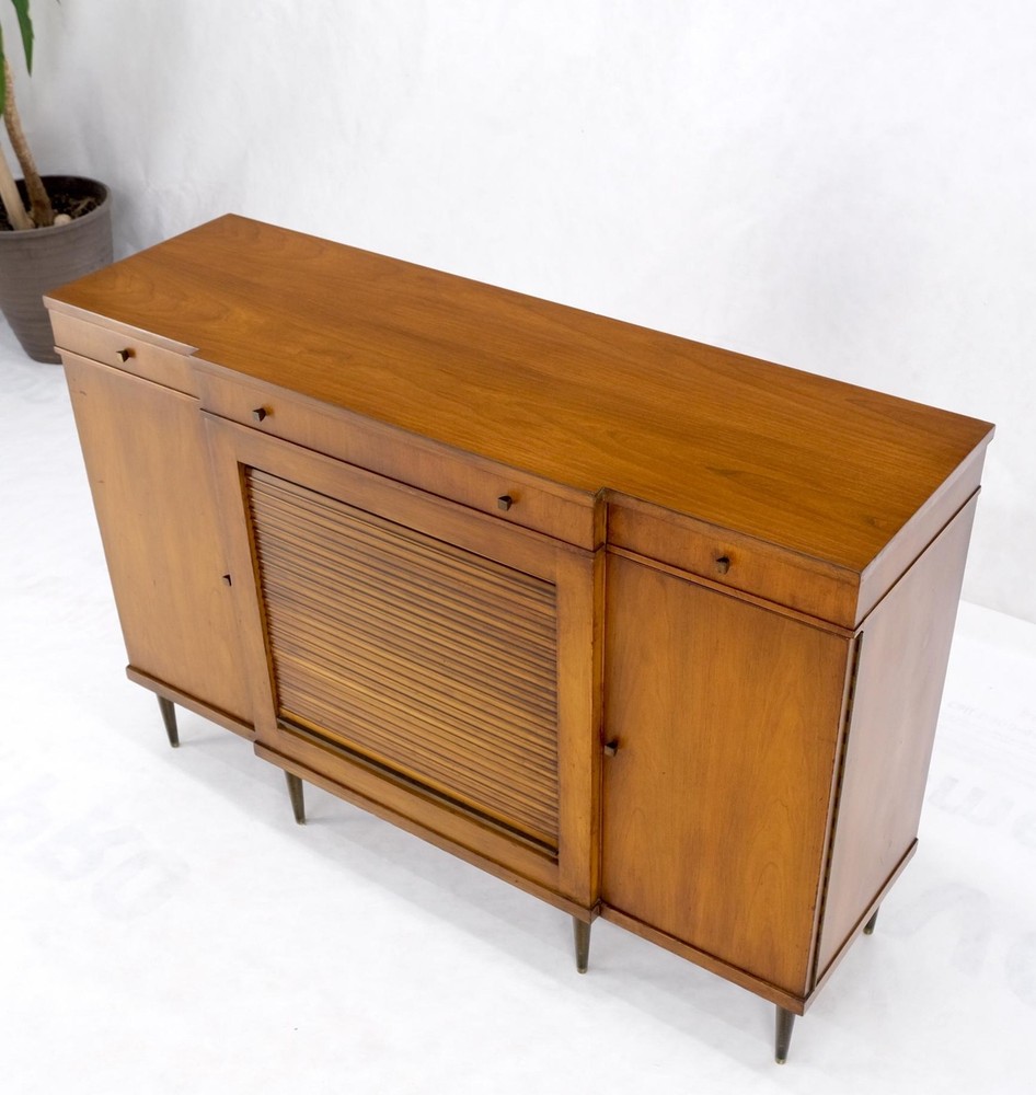 Widdicomb Tambour Doors Compartment Console Server Credenza Cabinet Sideboard