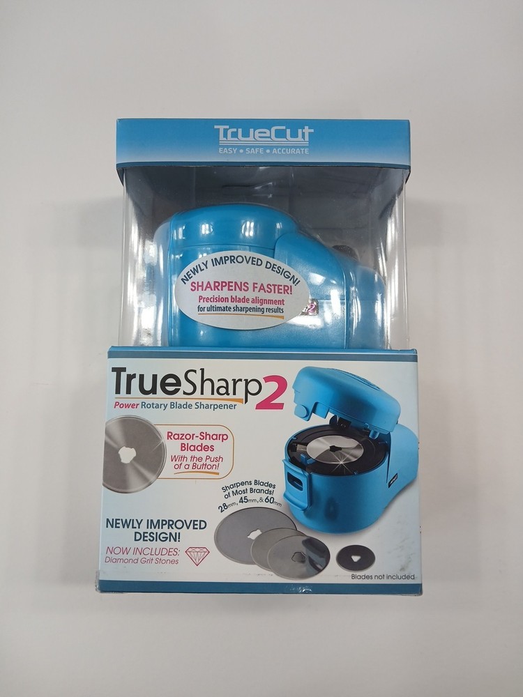TRUE SHARP 2 High Quality Power Rotary Blade Sharpener Blue - NEW