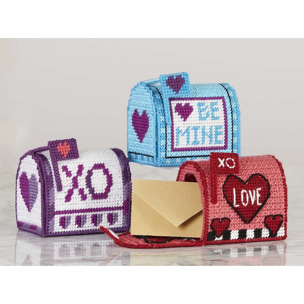 Herrschners® Be Mine Valentine's Mailboxes Plastic Canvas Kit