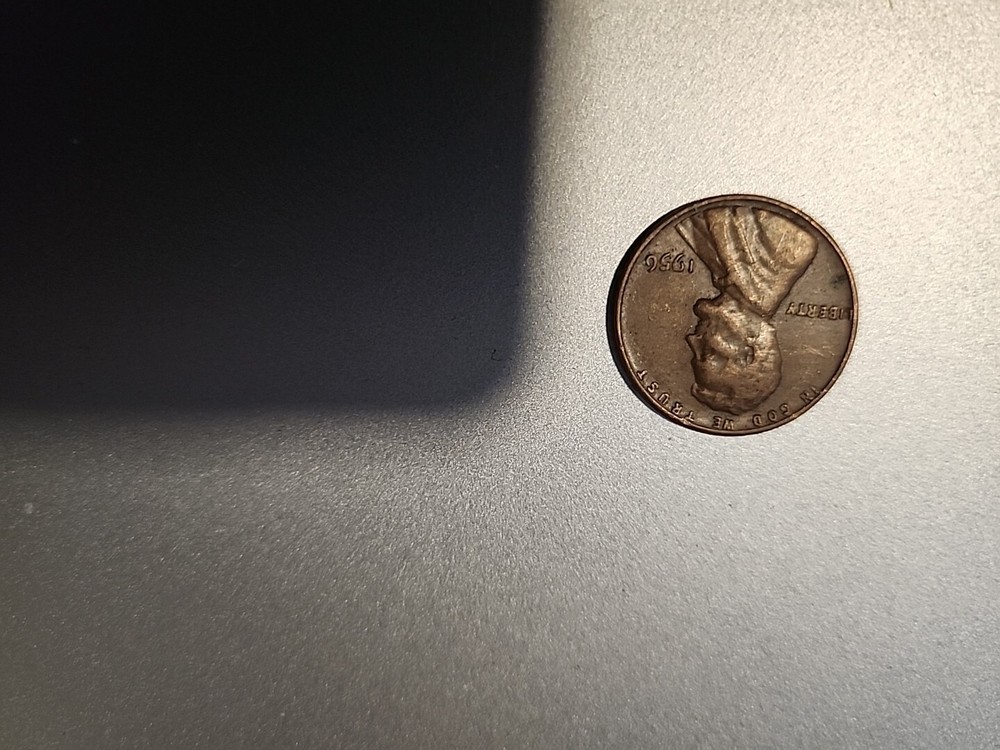 1956 wheat penny no mint mark, No errors, good condition