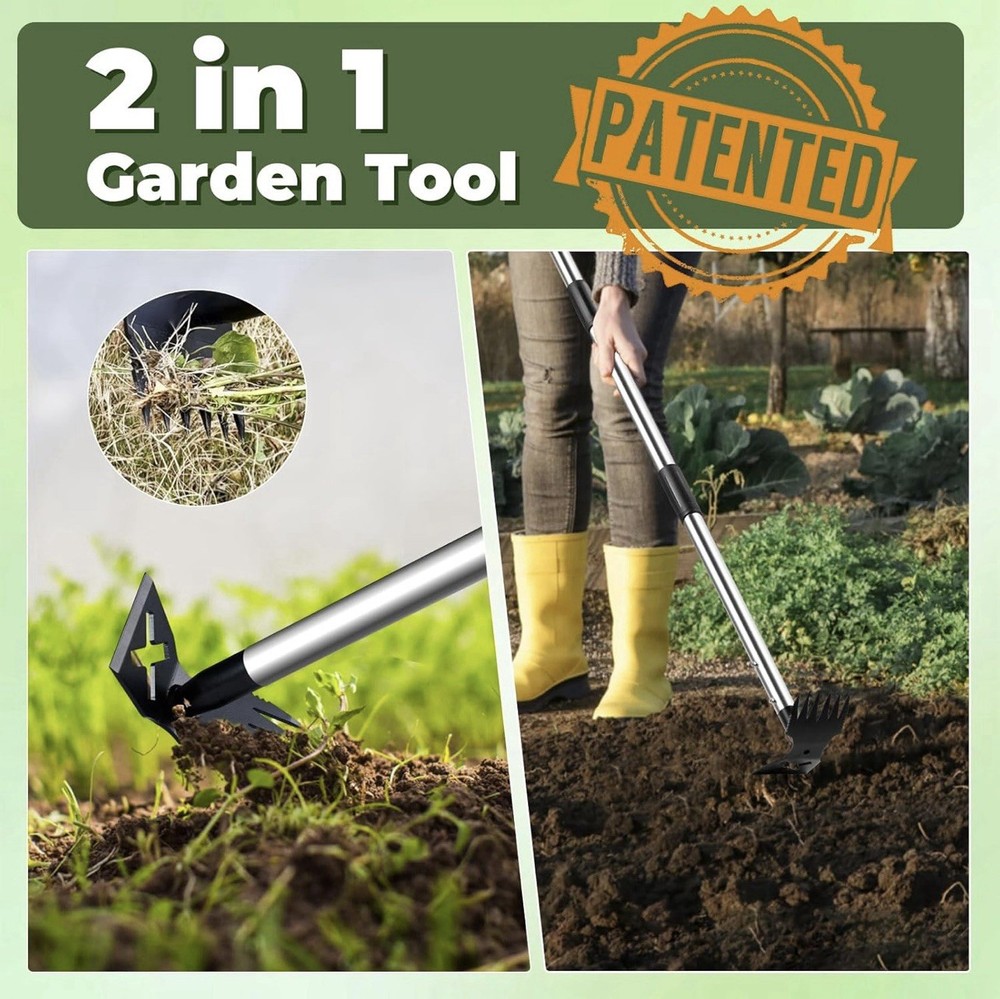 Weed Puller Tool with Long Handle - 60 Manual Weeder Remover Tool, 2...