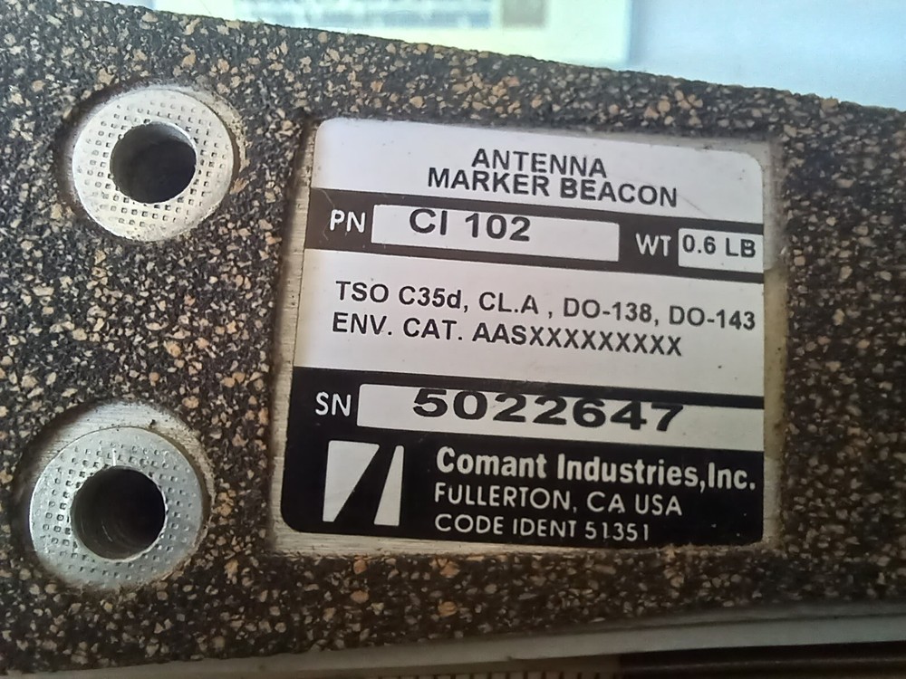 CI-102 Comant Industries Marker Beacon Antenna