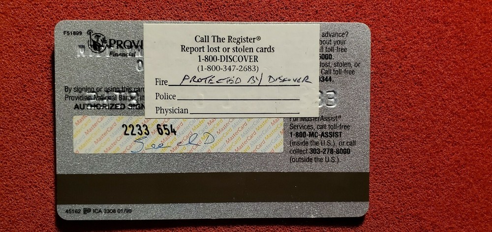 Platinum MasterCard exp 2003 cc1162