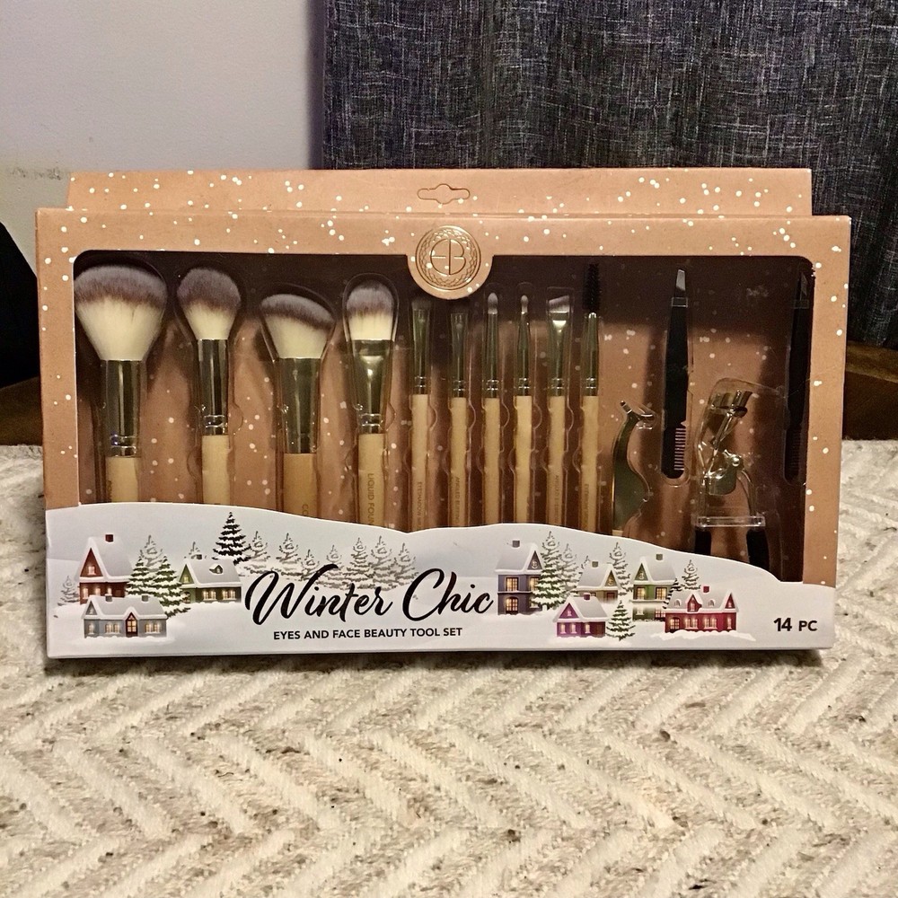 NIB Winter Chic Eyes & Face Tool Set - 14 Pcs