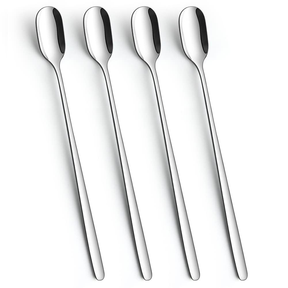 AYFDISHS Long Handle Ice Tea Spoons, Spoon, Silver