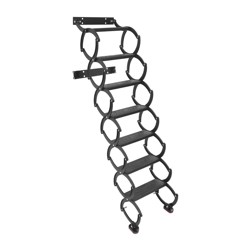 7-Steps Wall Mounted Folding Ladder, Telescoping Step Ladders for villas/attics