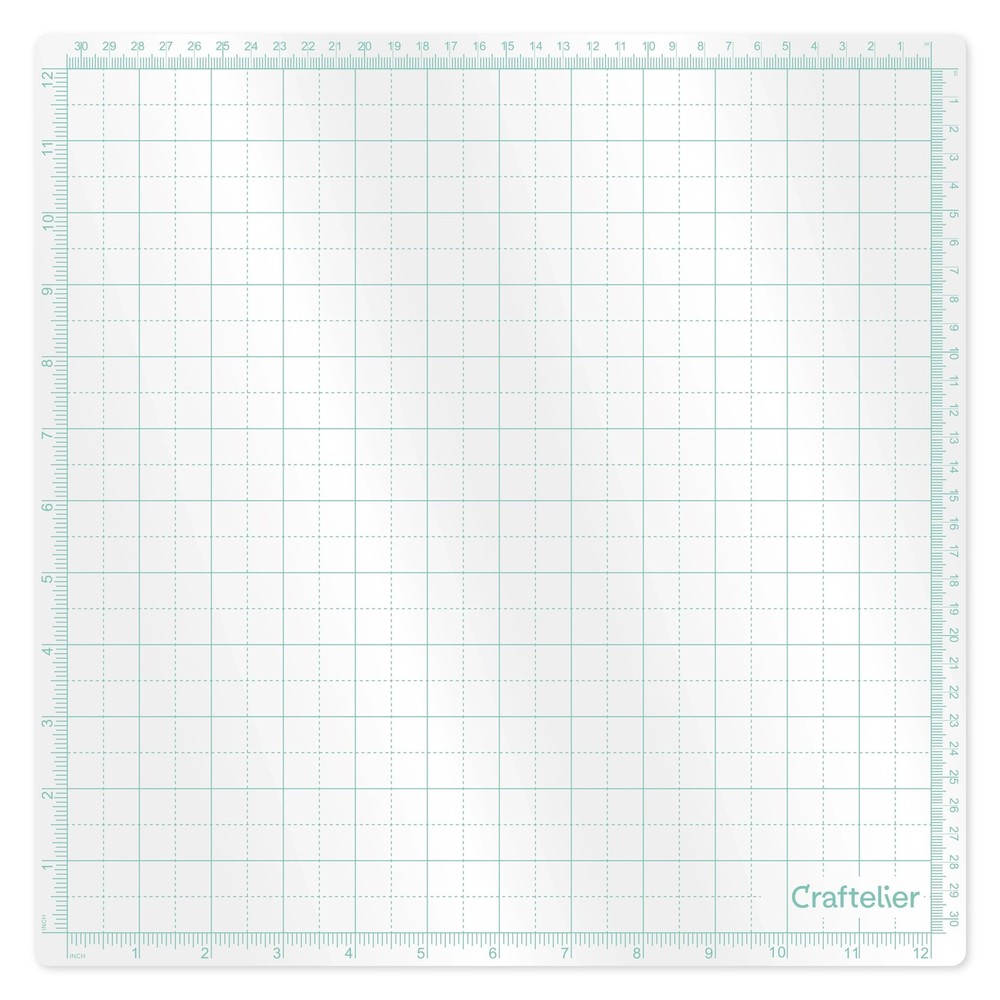 Low Adhesion Multi-Purpose Translucent Mat Alignment Grid 12x12 Inch Craft