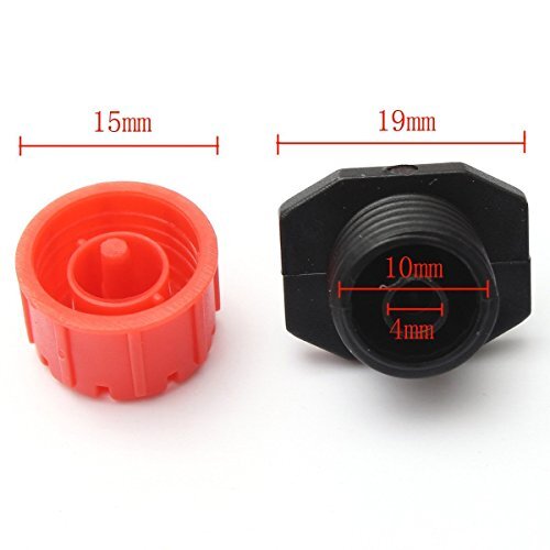 100 Pack 1/4 Inch Adjustable Micro Irrigation Drip Emitter Irrigation System
