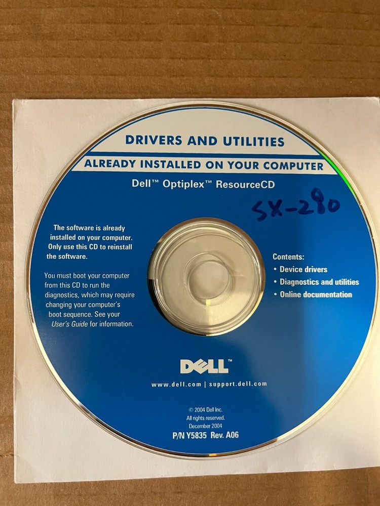 Dell Optiplex ResourceCD for Dell Optiplex SX280