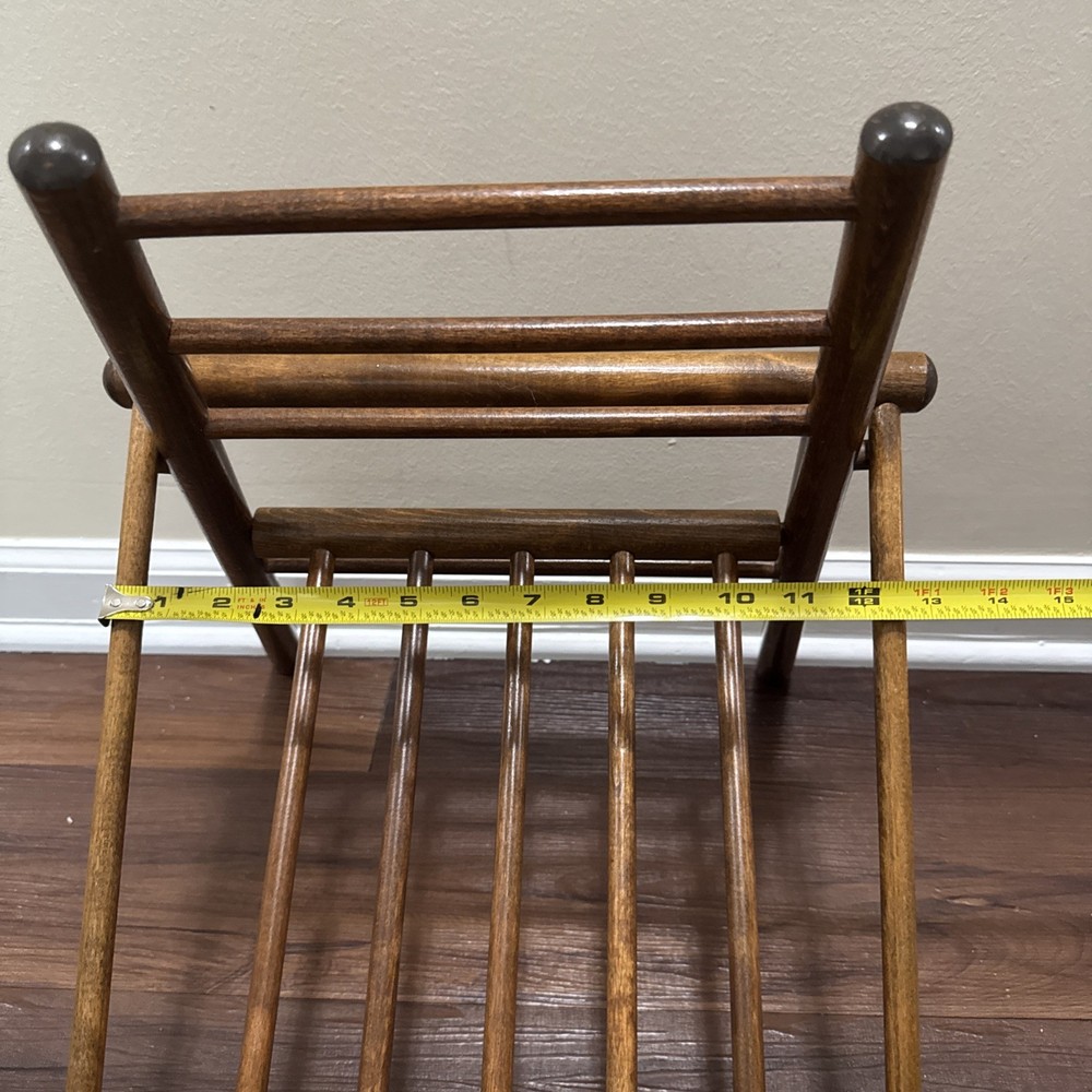 VTG Solid Wood Footstool Gout Leg Elevating Stool Mcm Mid Century
