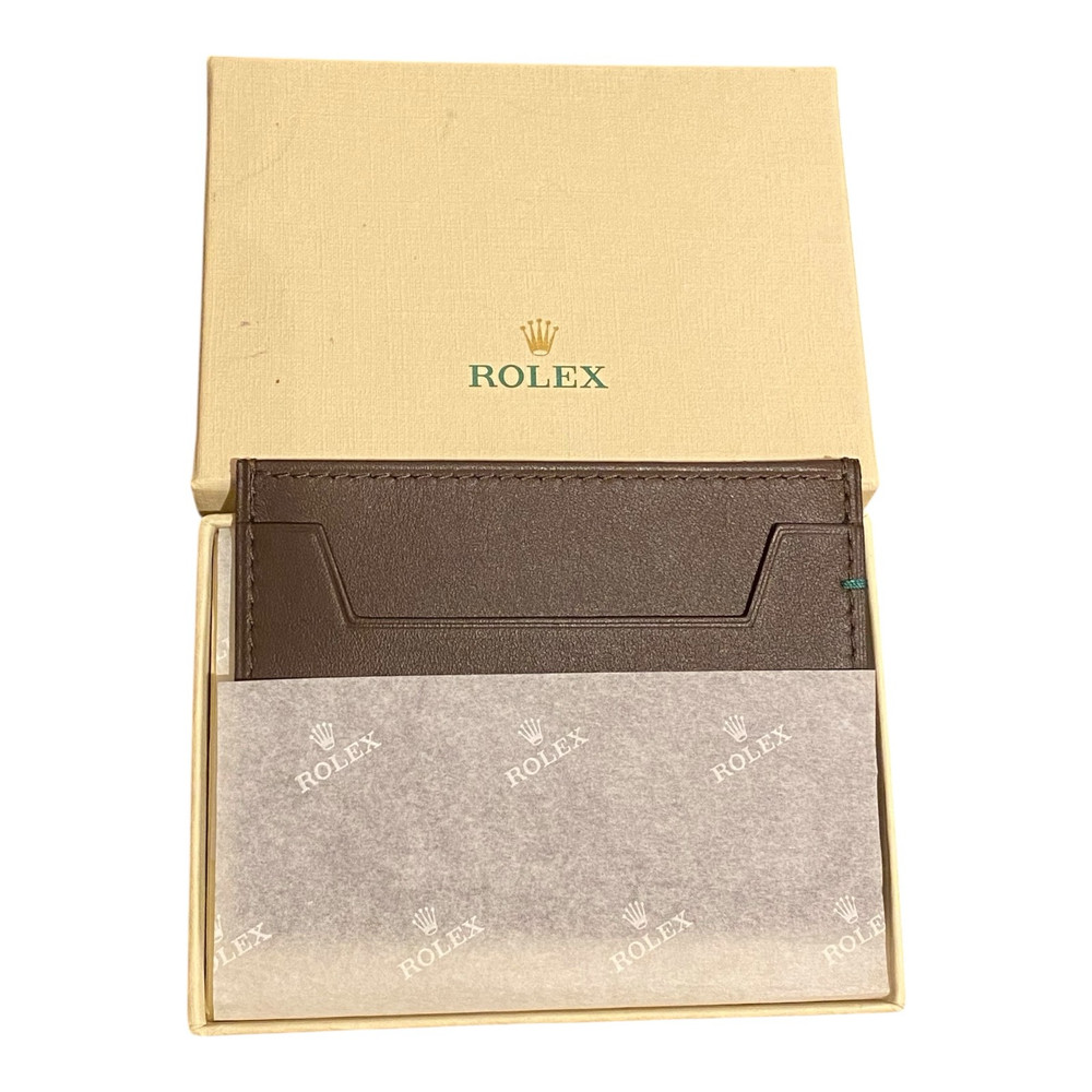 Rolex Leather Card Holder Wallet