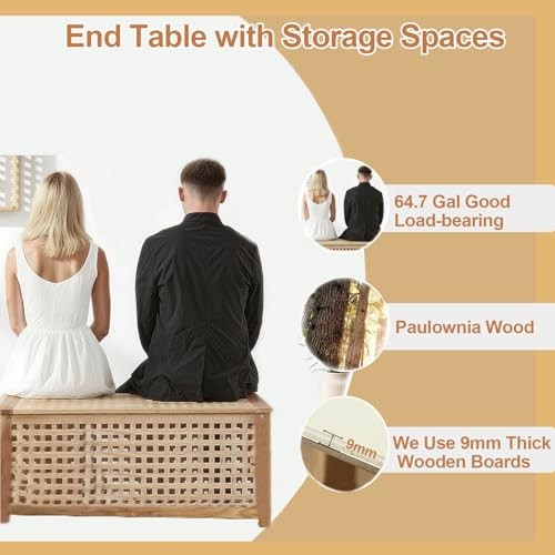 Solid Wood Entryway Bench with Storage, Vintage Laundry Storages Hamper with