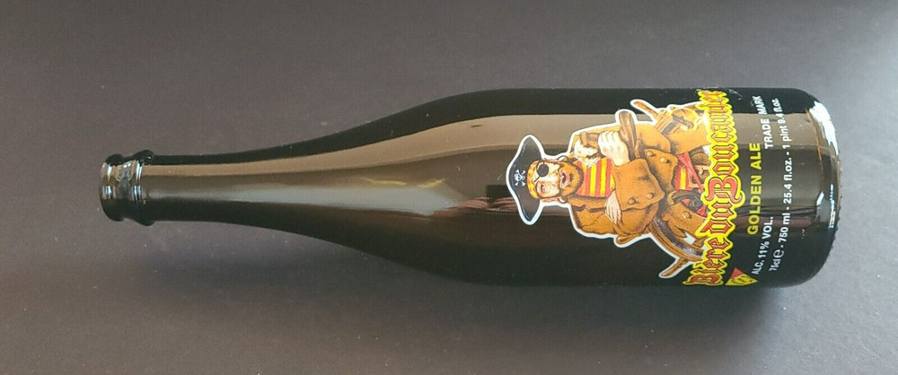 Empty Bier du Buocanier 750mL Bottle with Painted Graphics