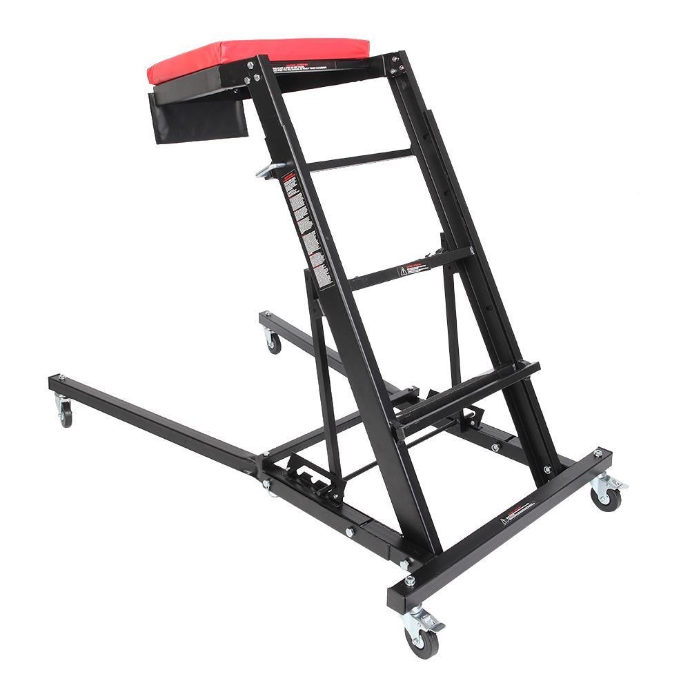 Foldable Topside Creeper 400Lbs Adjustable Height Movable with 4 Wheels