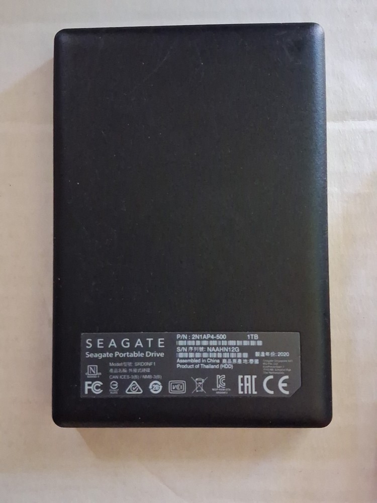 1 Terabyte Seagate Portable Hard Drive