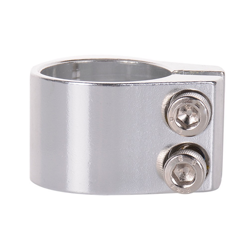Double Layer Clamp for Secure Seatpost Fixation 31 8mm Diameter Black/Silver