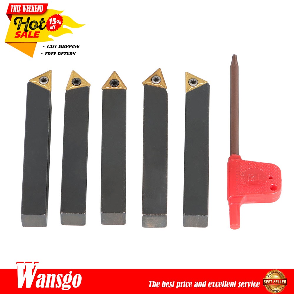5 Pieces 3 / 8 " Indexable Turning Tool Set Milling Cutter