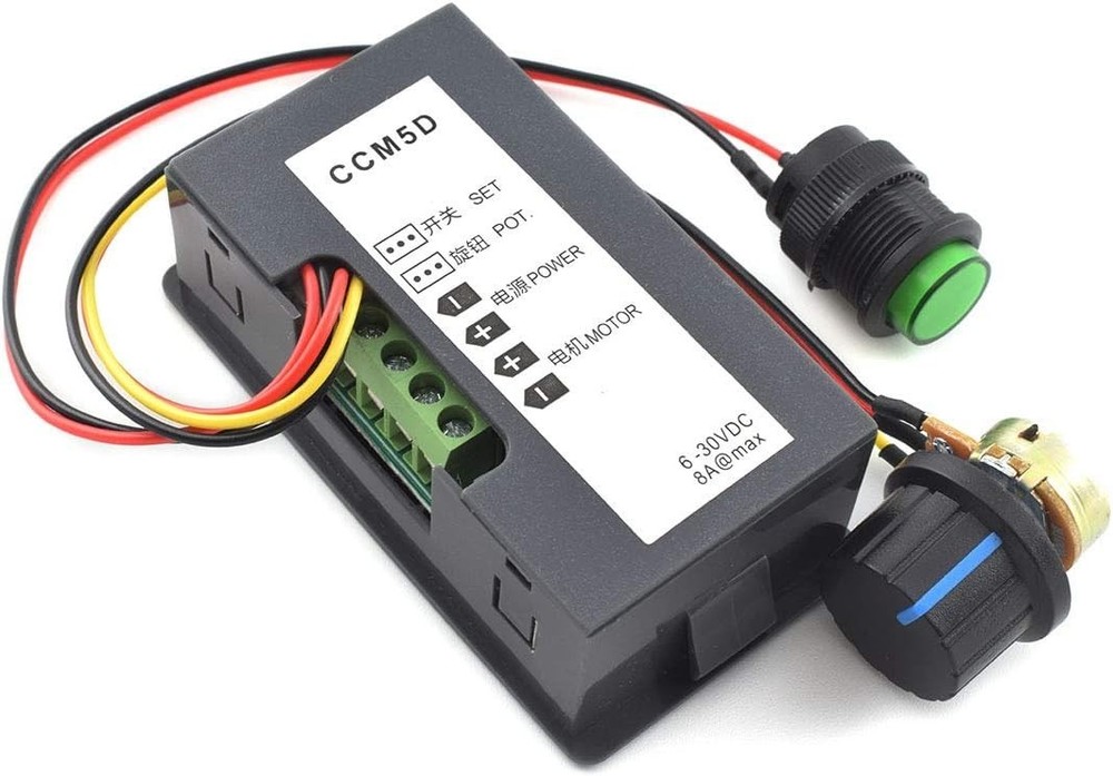 Adjustable DC Motor Speed Controller 6V-30V with Stepless Control & Display
