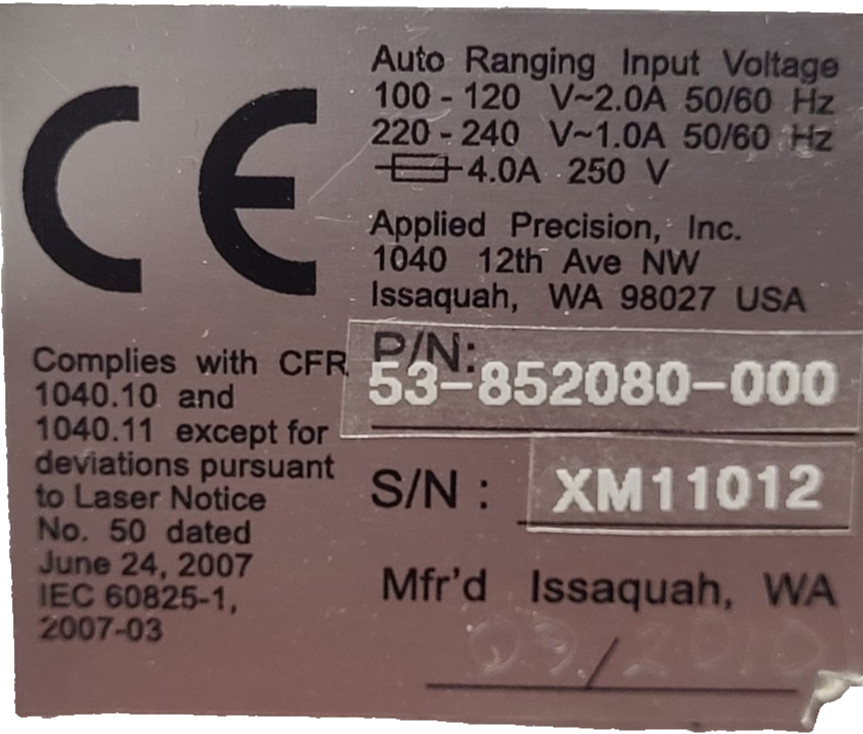Applied Precision 53-852080-000 Multi Channel Coherent Laser System Untested #73