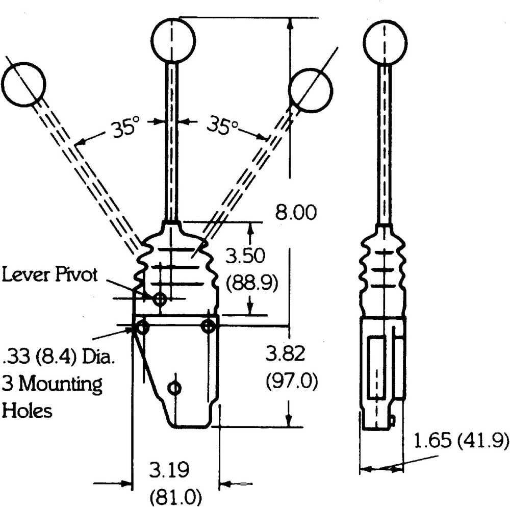 Single Axis Remote Valve Control for PTO & Dump Truck - Internal/External Mount