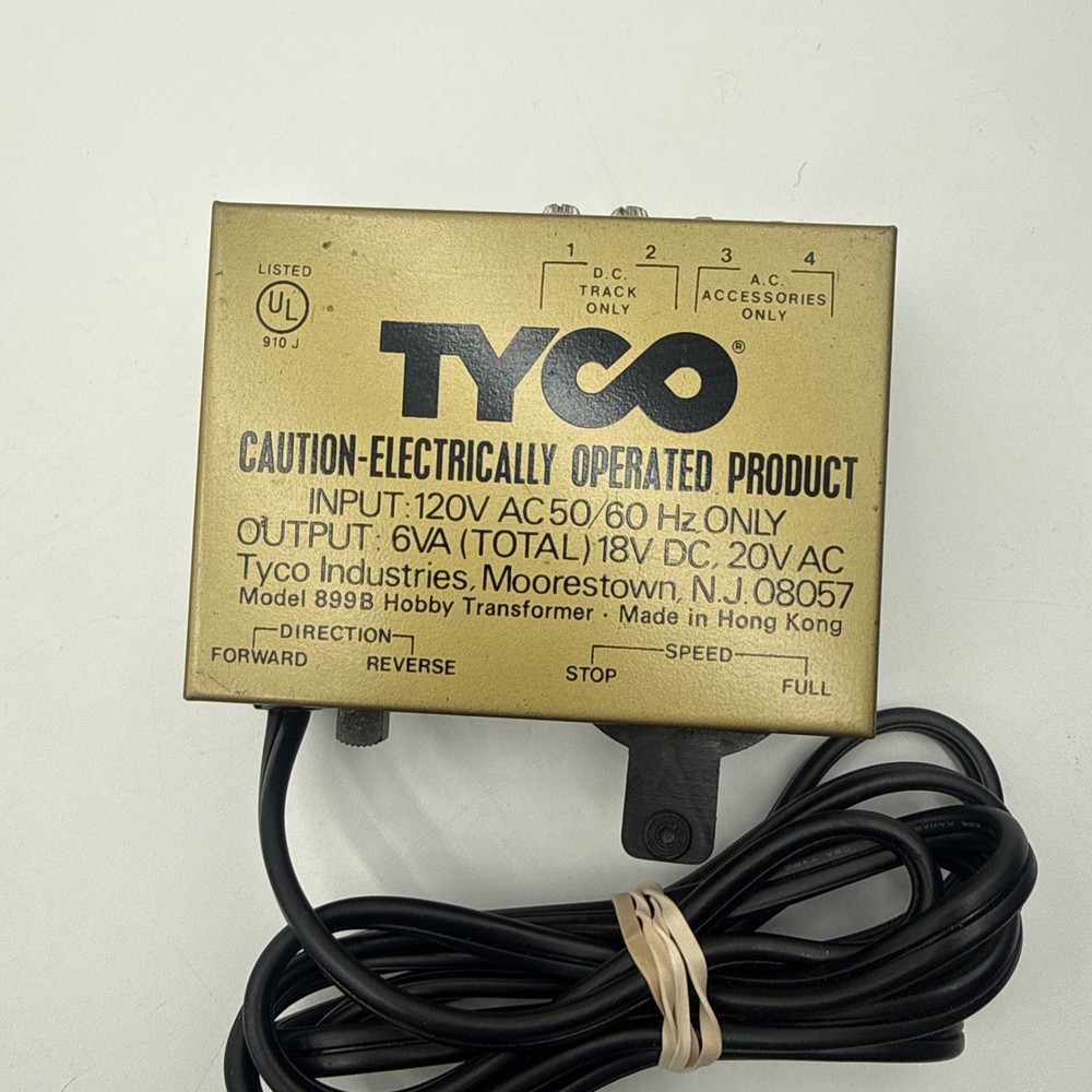 TYCO HO SCALE POWER PACK HOBBY TRANSFORMER 899B - TESTED EX+