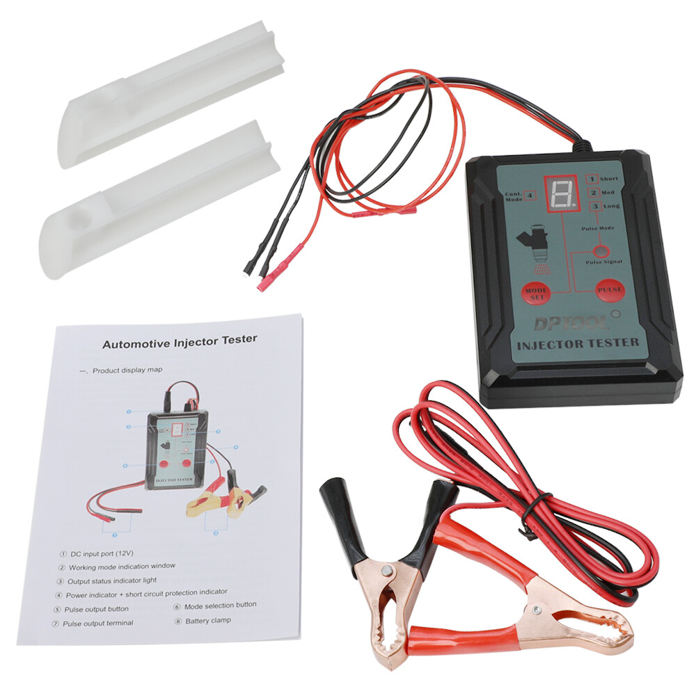 Fuel Injector Tester Cleaner 8 Pulse Modes 12V Diagnostic Tool Kit